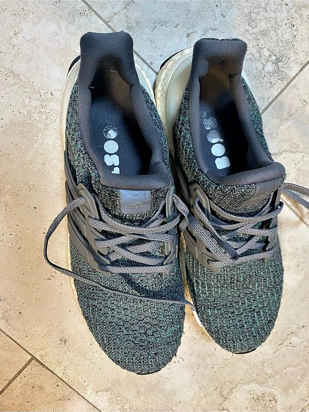 adidas UltraBoost 4.0 Men's Gray & Green Athletic Shoes